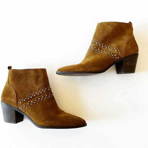Lucky Brand Brown Suede Studded Ankle‎ Boot Latinia Size 9.5 Coastal Cowgirl - Picture 5 of 14